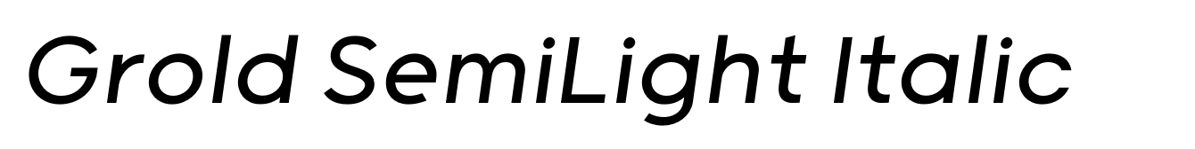 Grold SemiLight Italic
